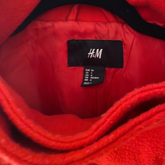 Bright Red H&M Jacket Size S - Picture 2 of 3